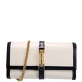 Gucci 652681 Jackie 1961 Chain Wallet Black/Ivory