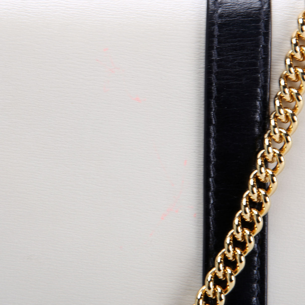 Gucci 652681 Jackie 1961 Chain Wallet Black/Ivory