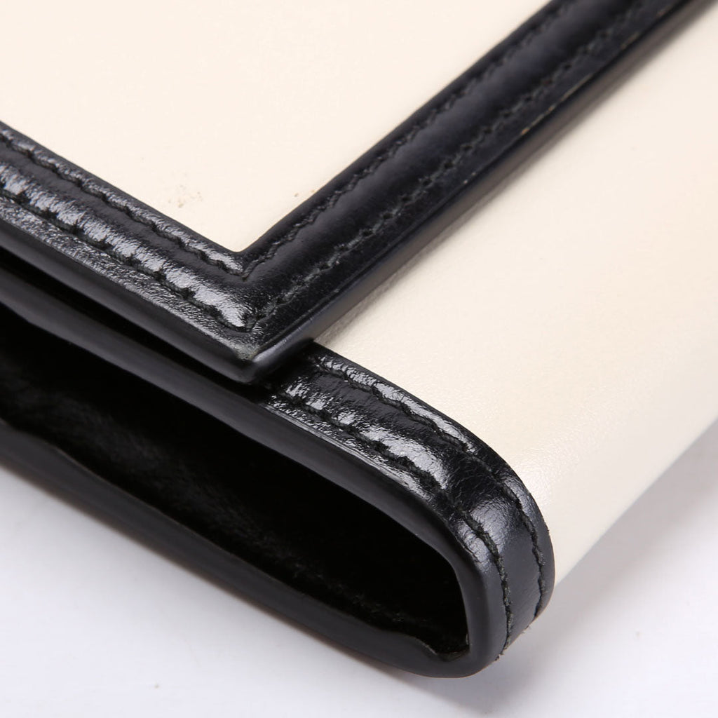 Gucci 652681 Jackie 1961 Chain Wallet Black/Ivory