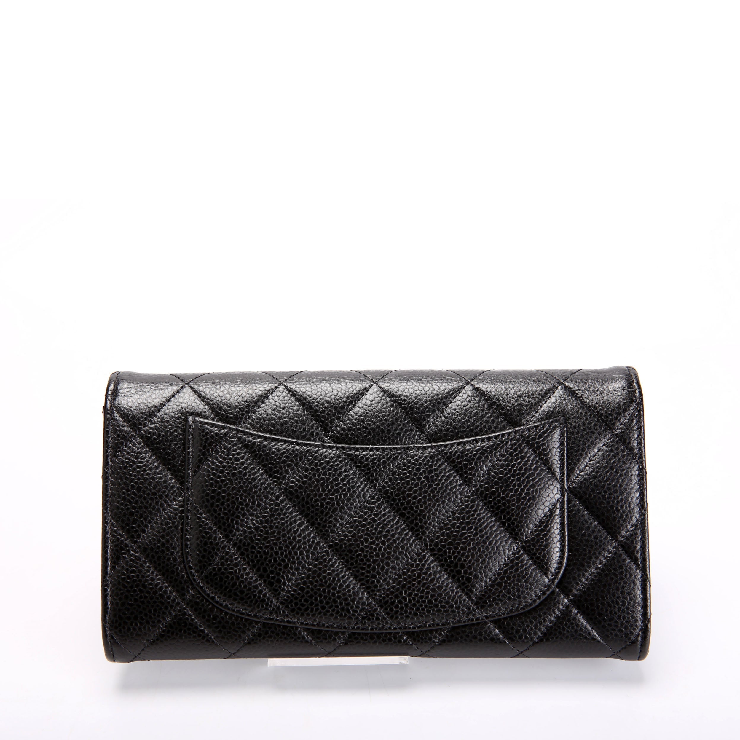 Classic Flap Wallet Long Caviar Black