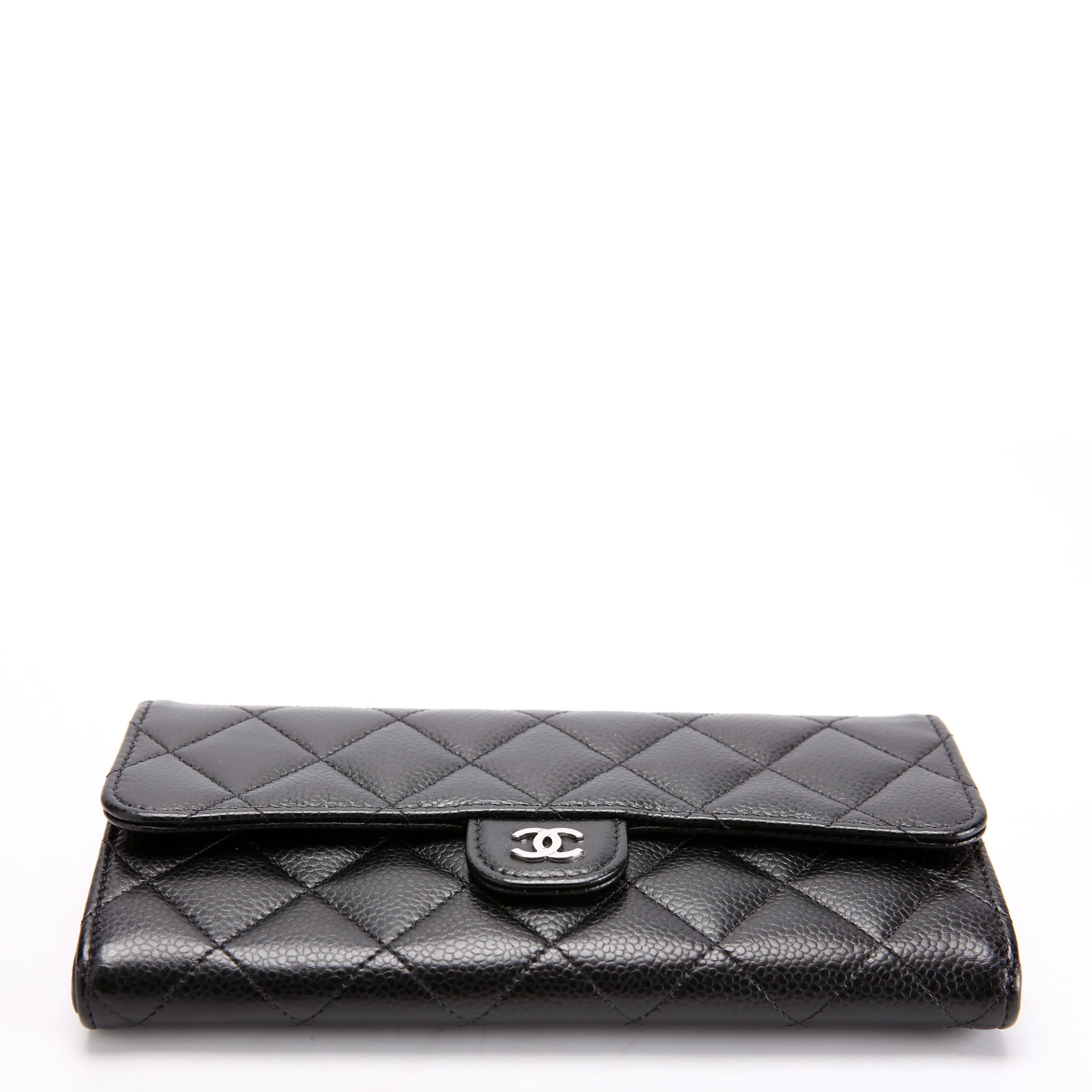 Classic Flap Wallet Long Caviar Black