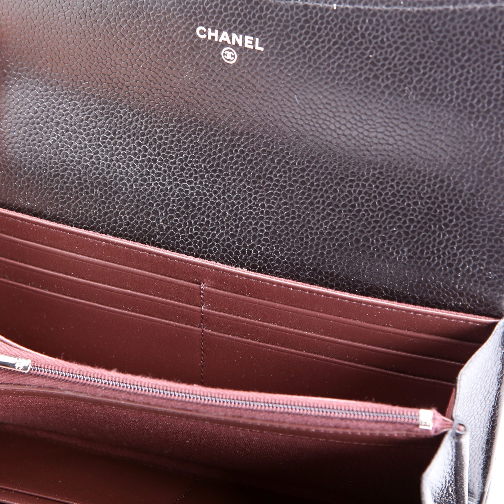 Classic Flap Wallet Long Caviar Black
