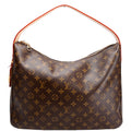 Slouchy MM Monogram Brown and Red