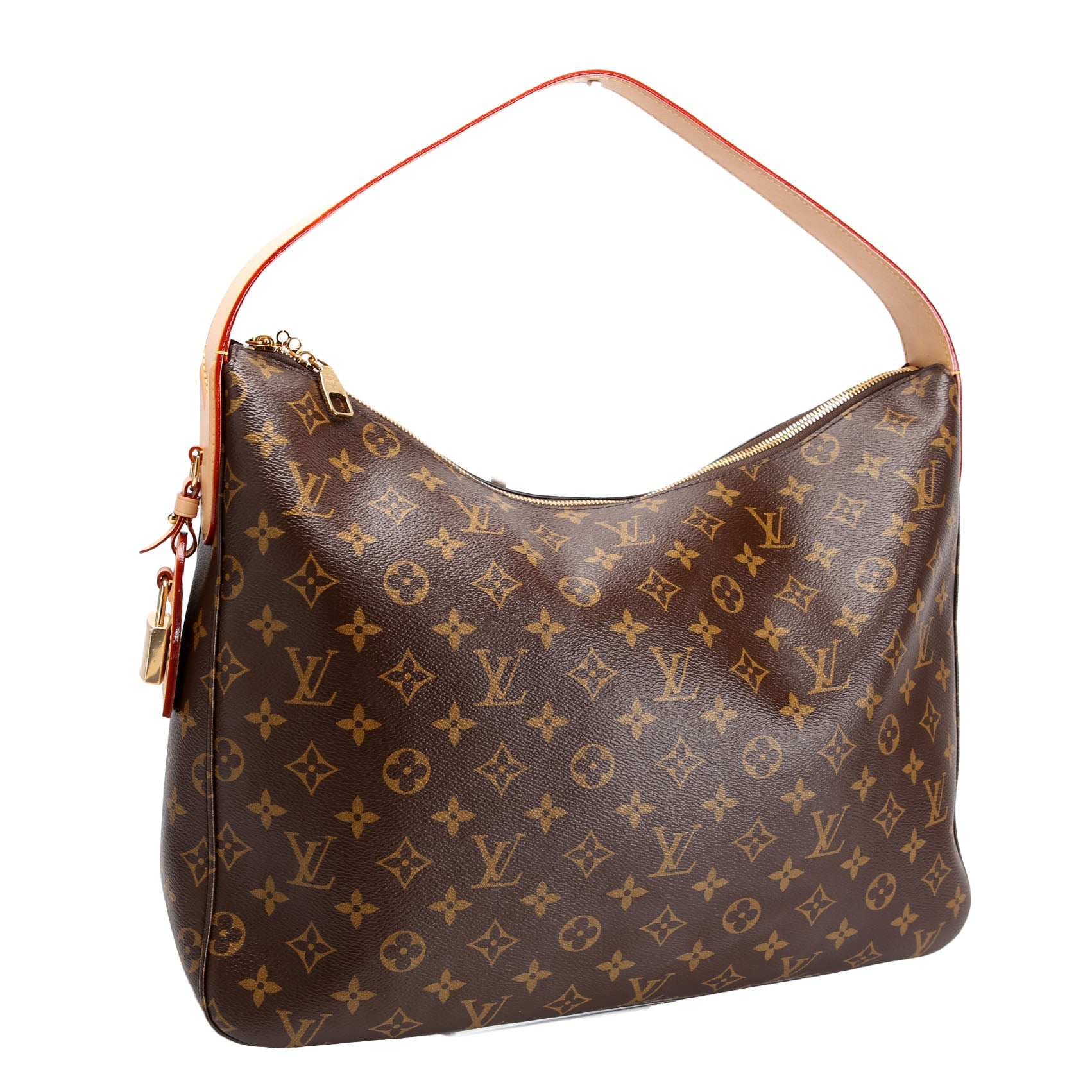 Slouchy MM Monogram Brown and Red