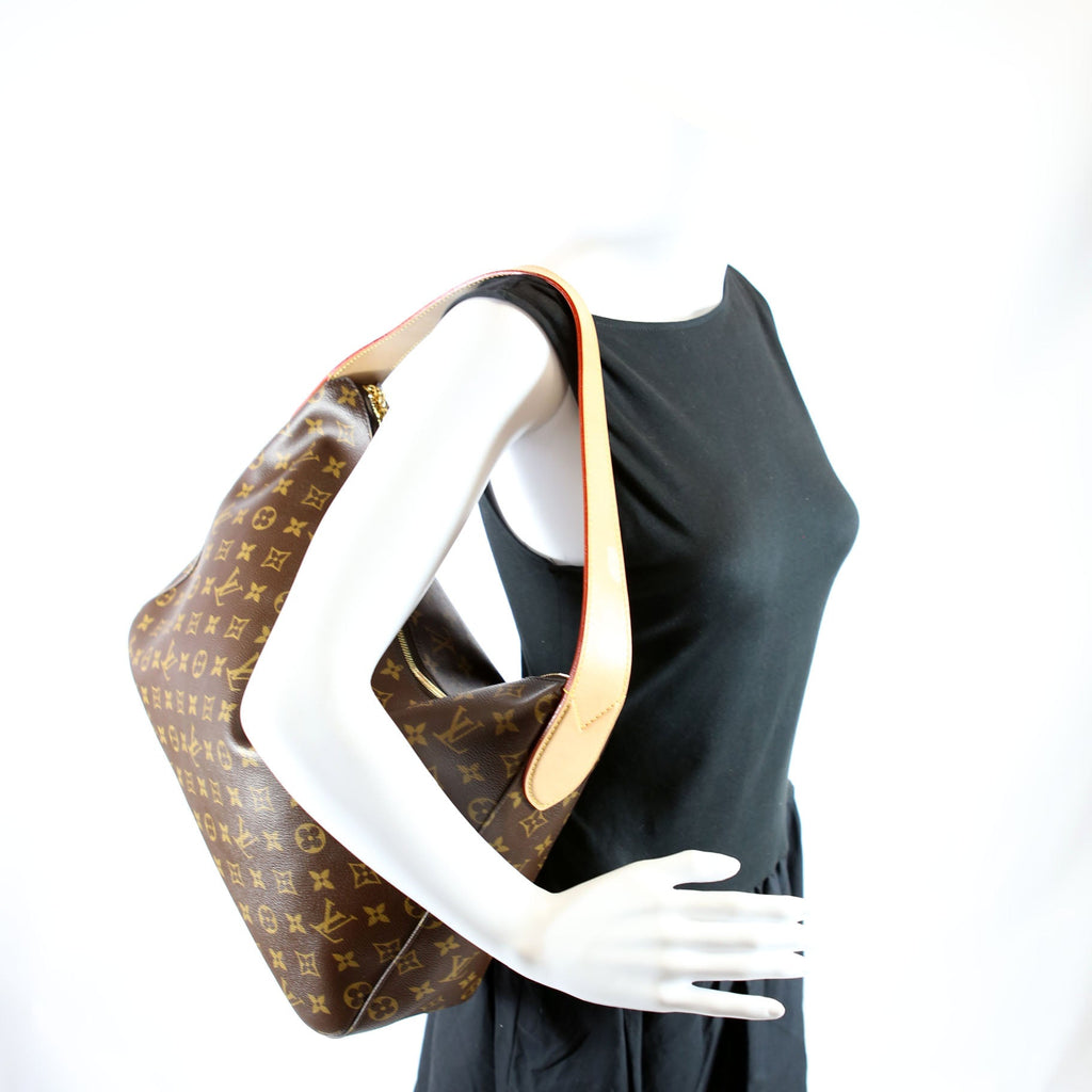 Slouchy MM Monogram Brown and Red