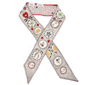 Le Soleil Bandeau Silk Scarf White/Multicolor