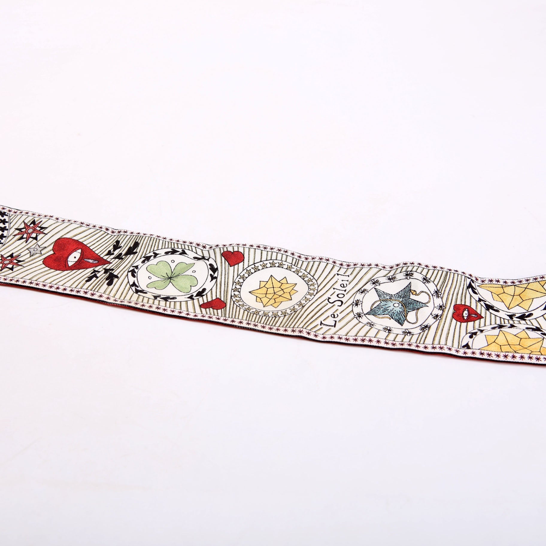 Le Soleil Bandeau Silk Scarf White/Multicolor