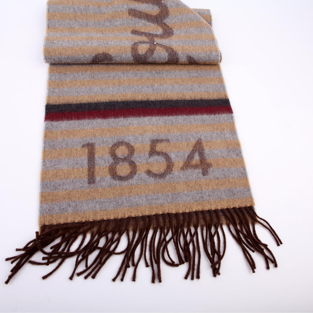 Since 1854 Wool/Angora Muffler Scarf Tan