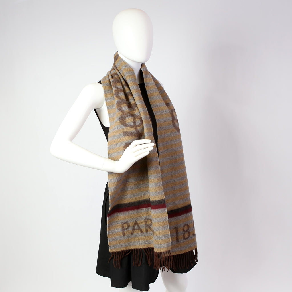 Since 1854 Wool/Angora Muffler Scarf Tan
