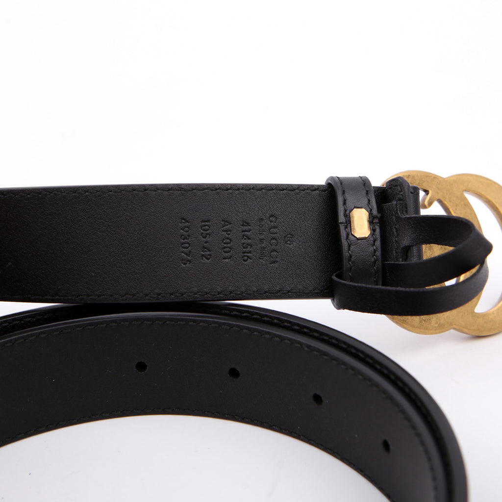 414516 GG Marmont Belt Size 80/32 Black