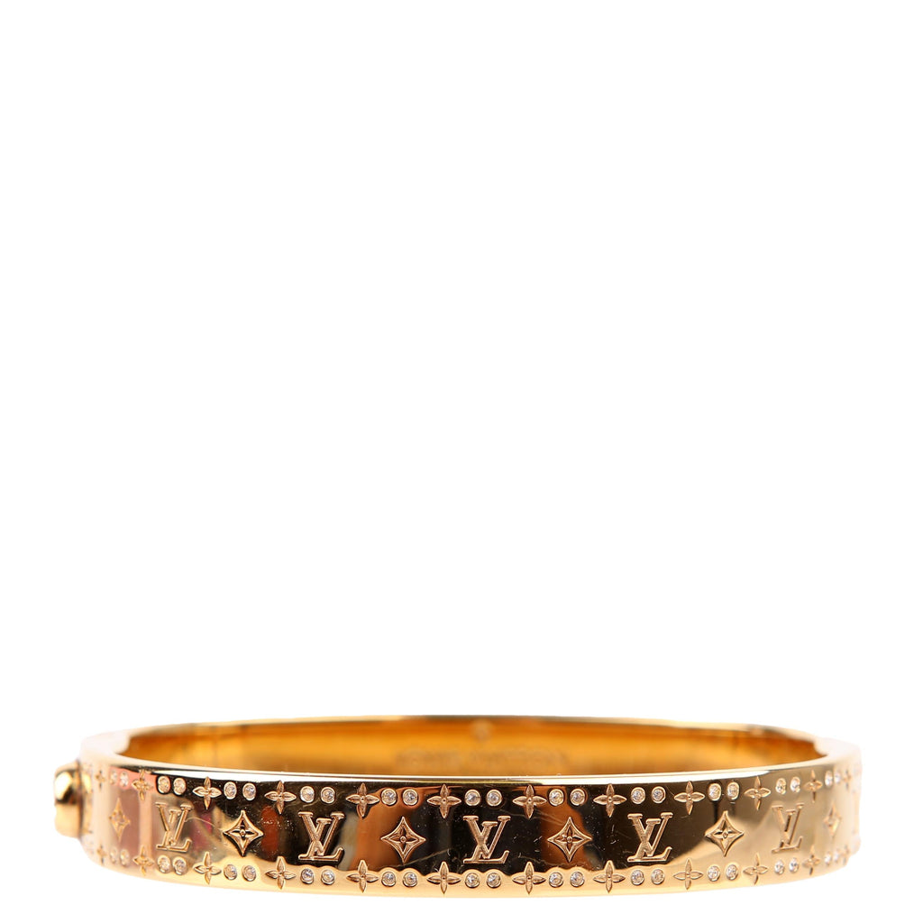 Nanogram Cuff W/Crystals Bracelet Size Medium Gold
