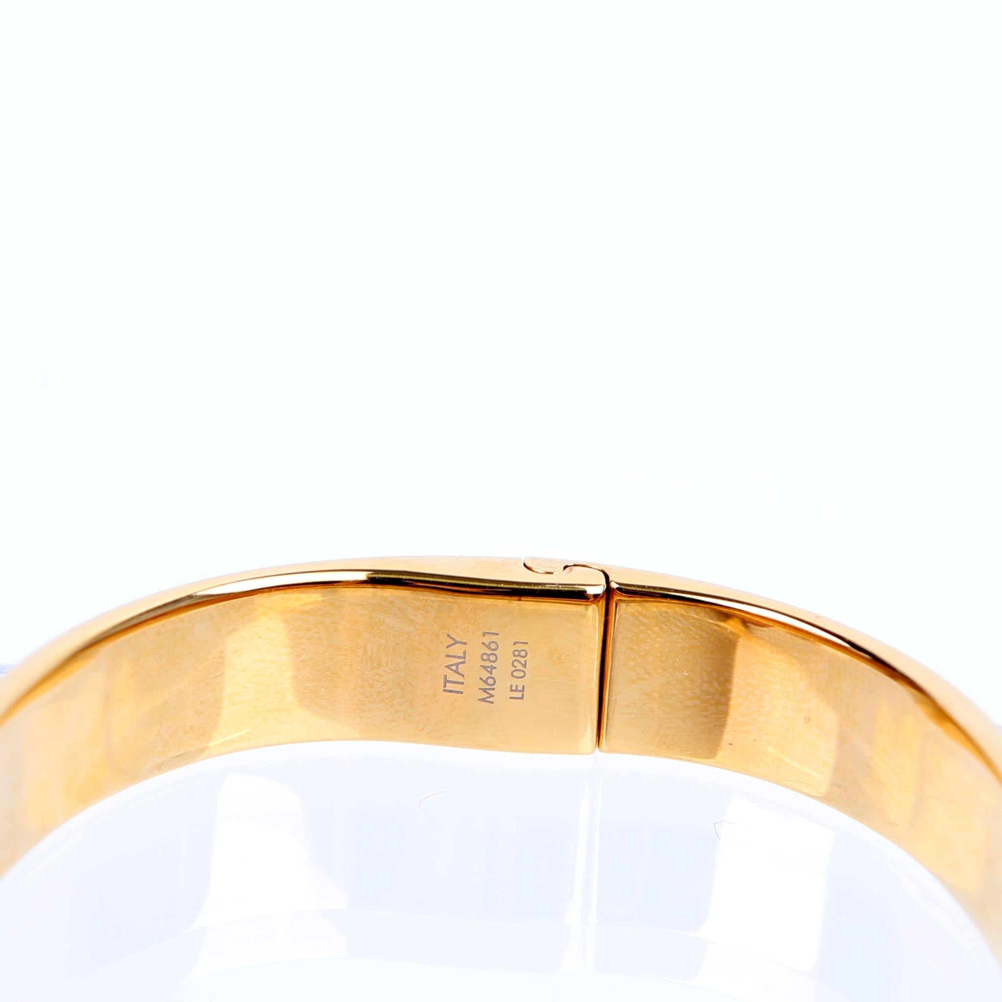 Nanogram Cuff W/Crystals Bracelet Size Medium Gold