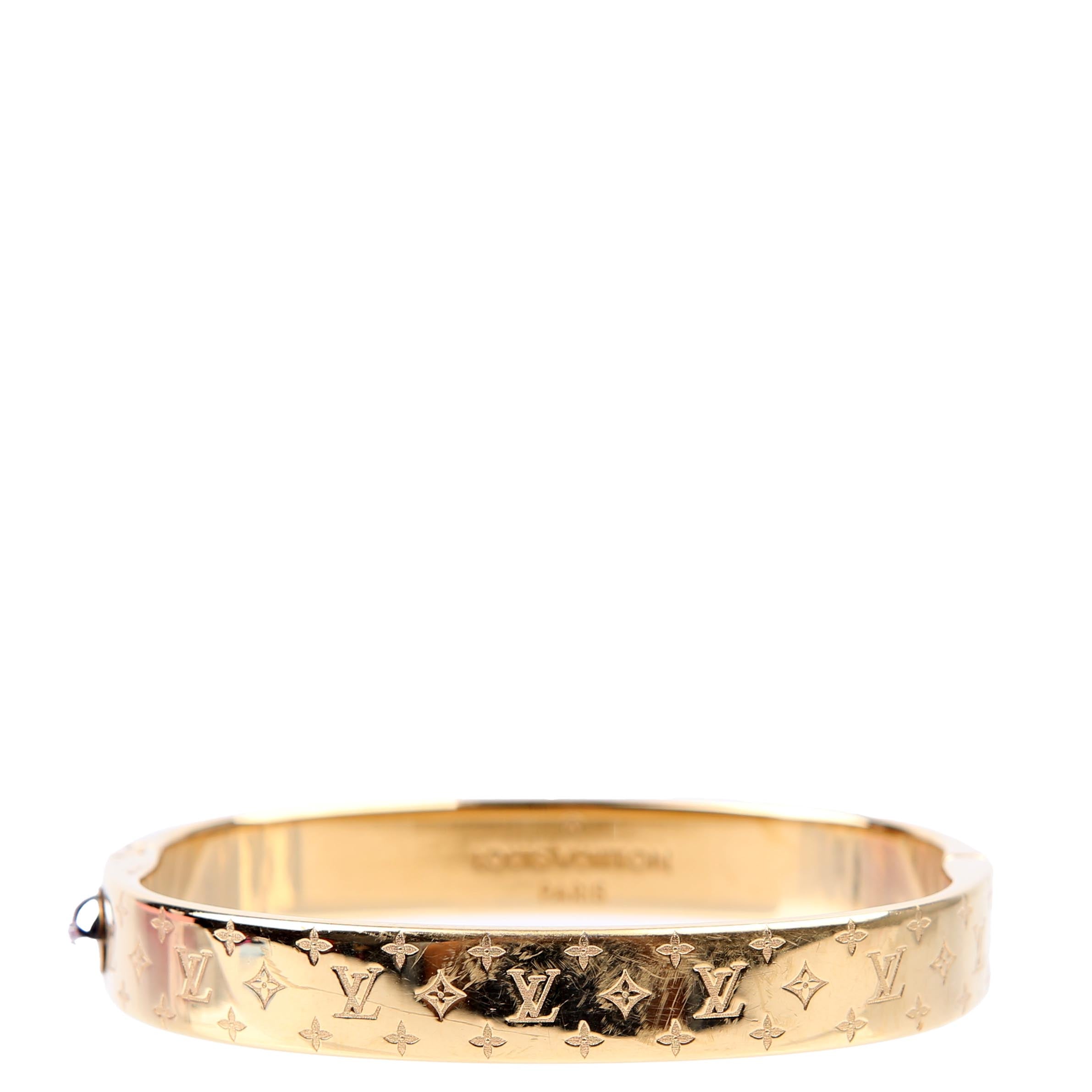 Nanogram Cuff Bracelet Size Medium Gold