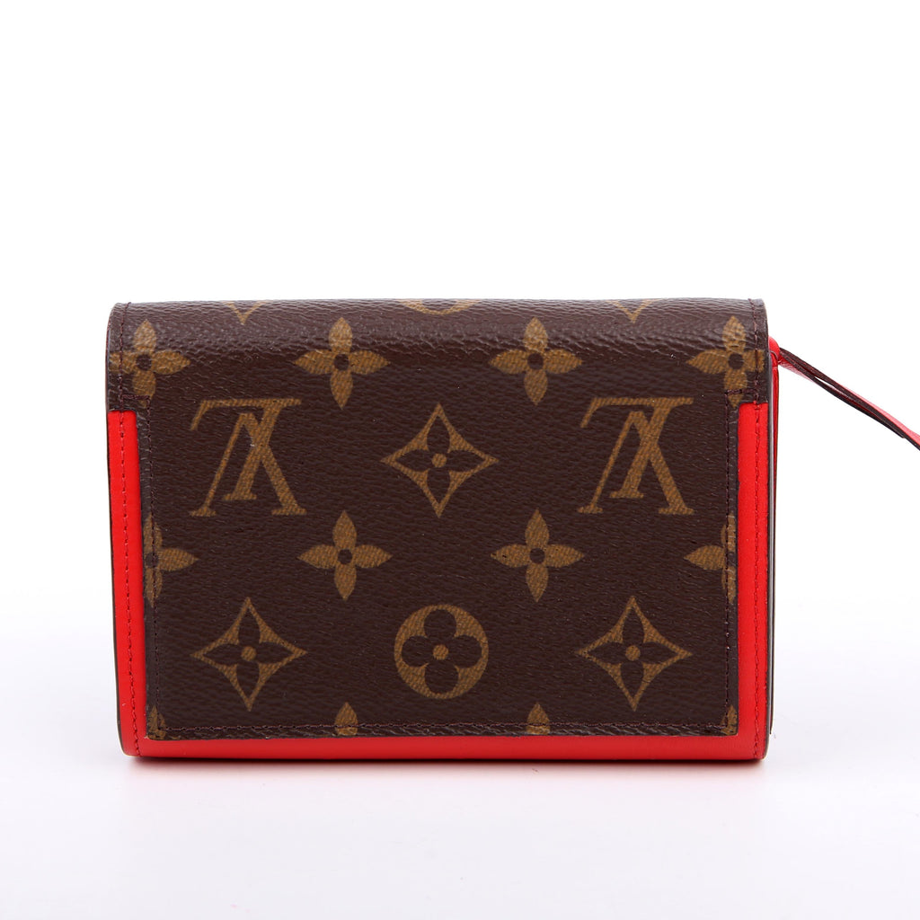 Flore Compact Wallet Monogram Red