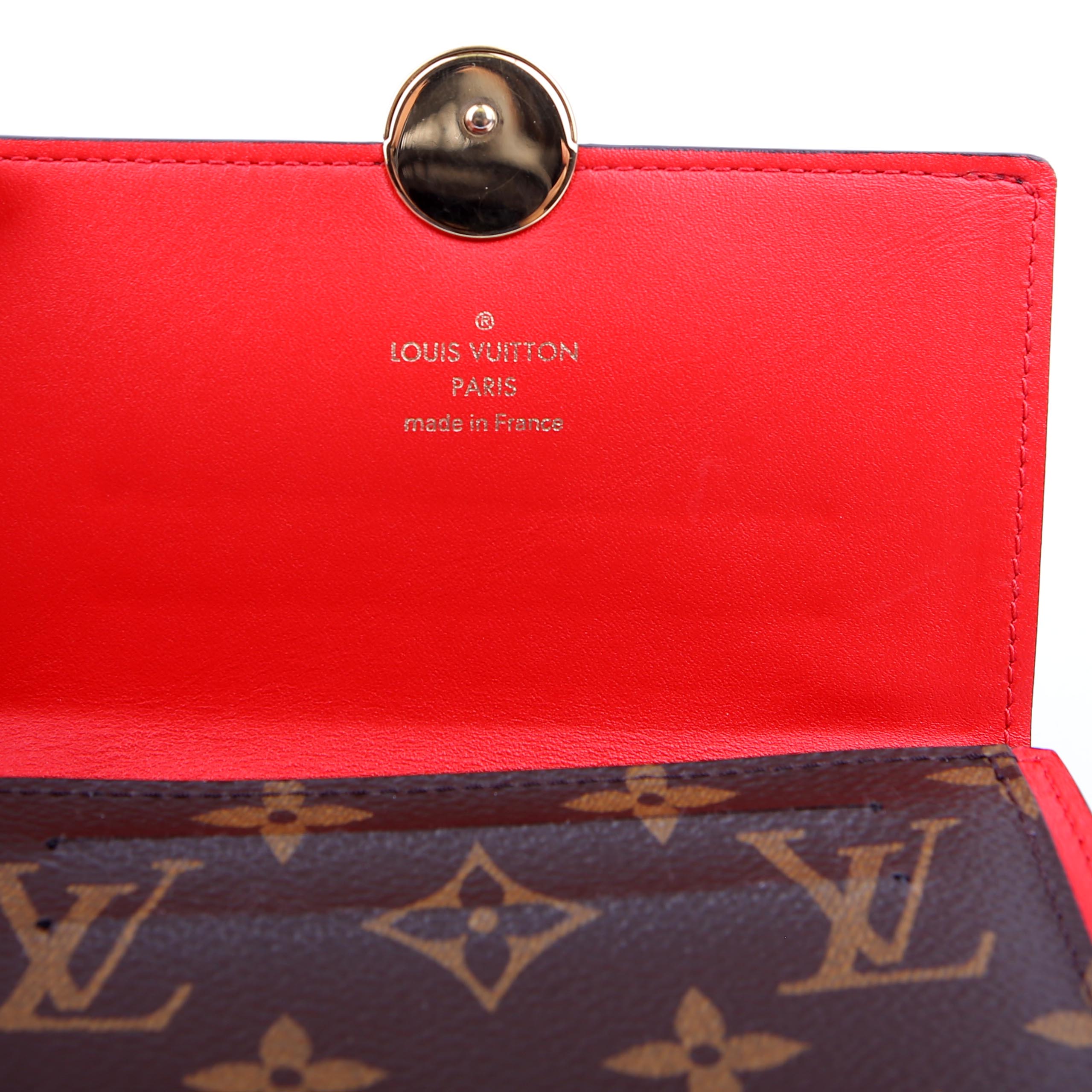 Flore Compact Wallet Monogram Red
