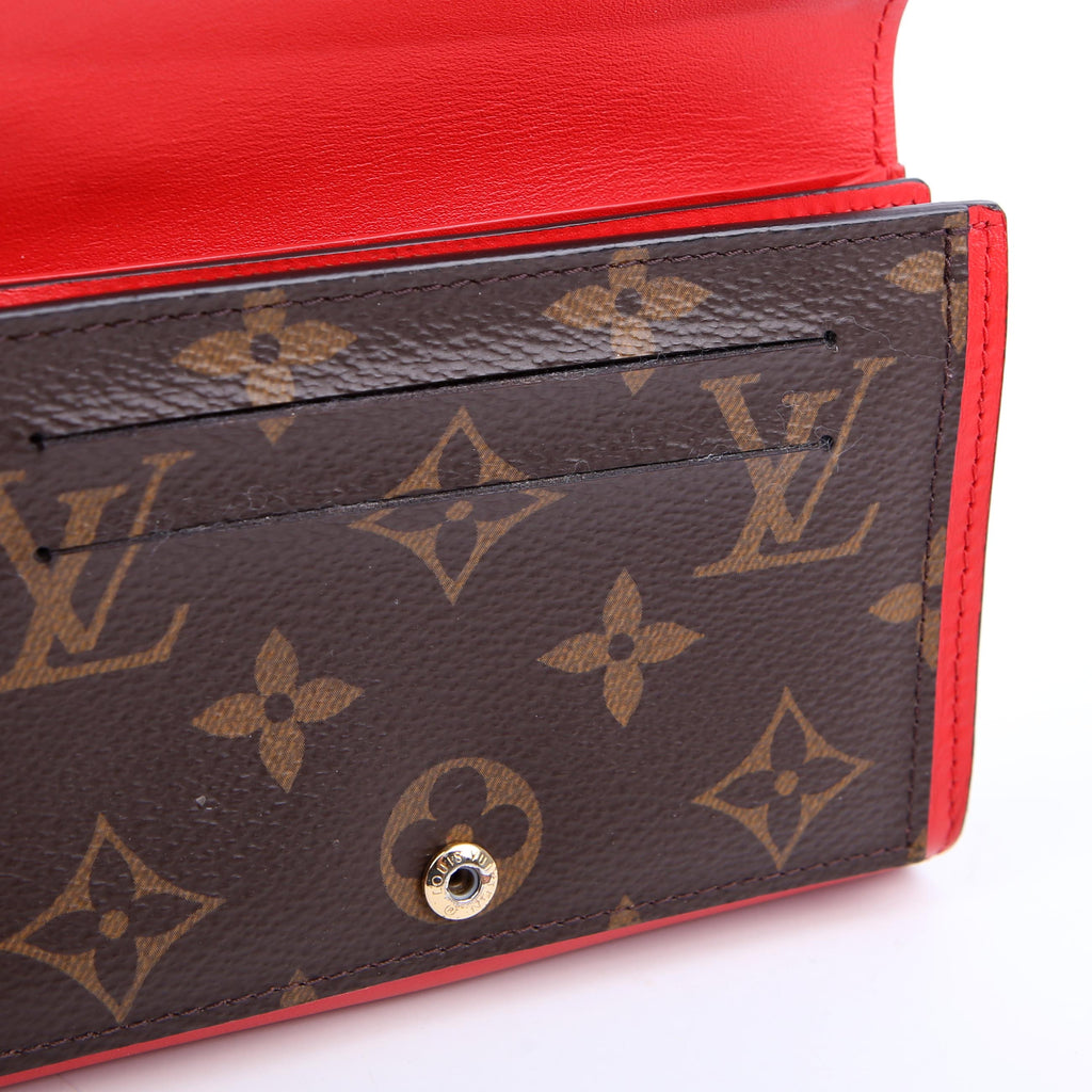 Flore Compact Wallet Monogram Red