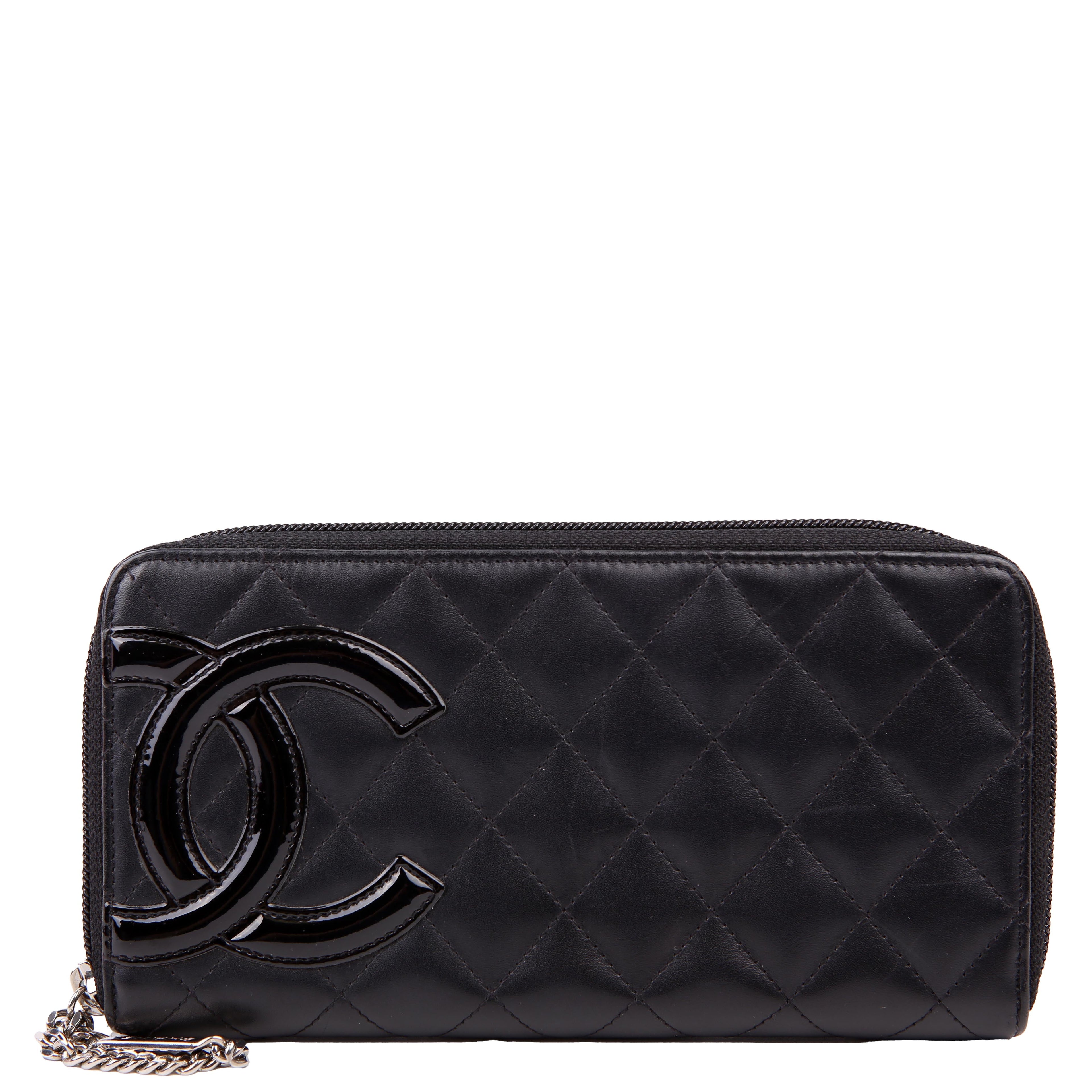 Cambon Ligne Zip Around Long Wallet Black