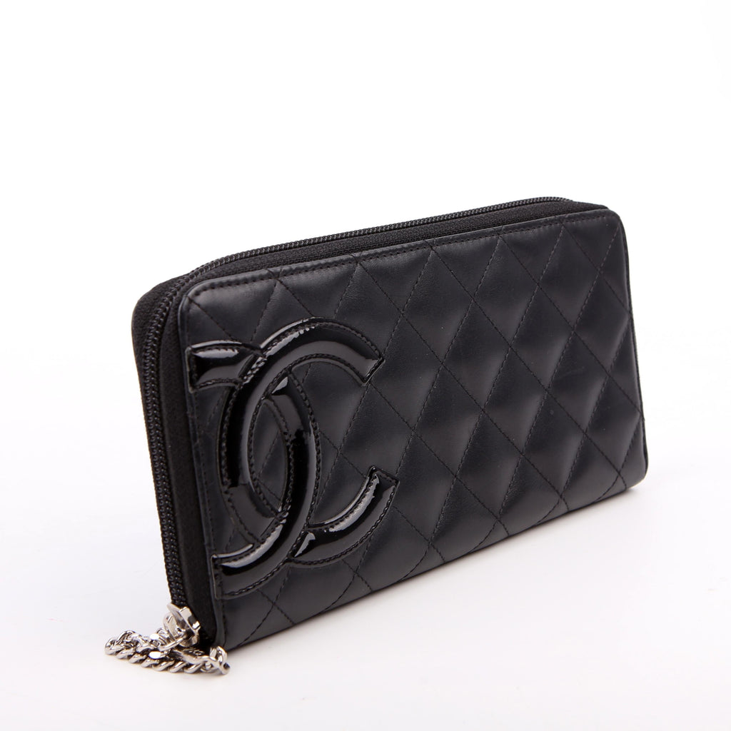 Cambon Ligne Zip Around Long Wallet Black
