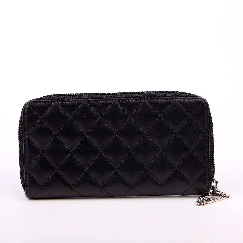 Cambon Ligne Zip Around Long Wallet Black