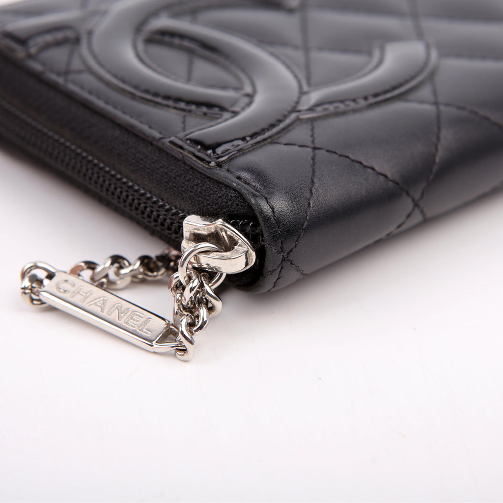 Cambon Ligne Zip Around Long Wallet Black