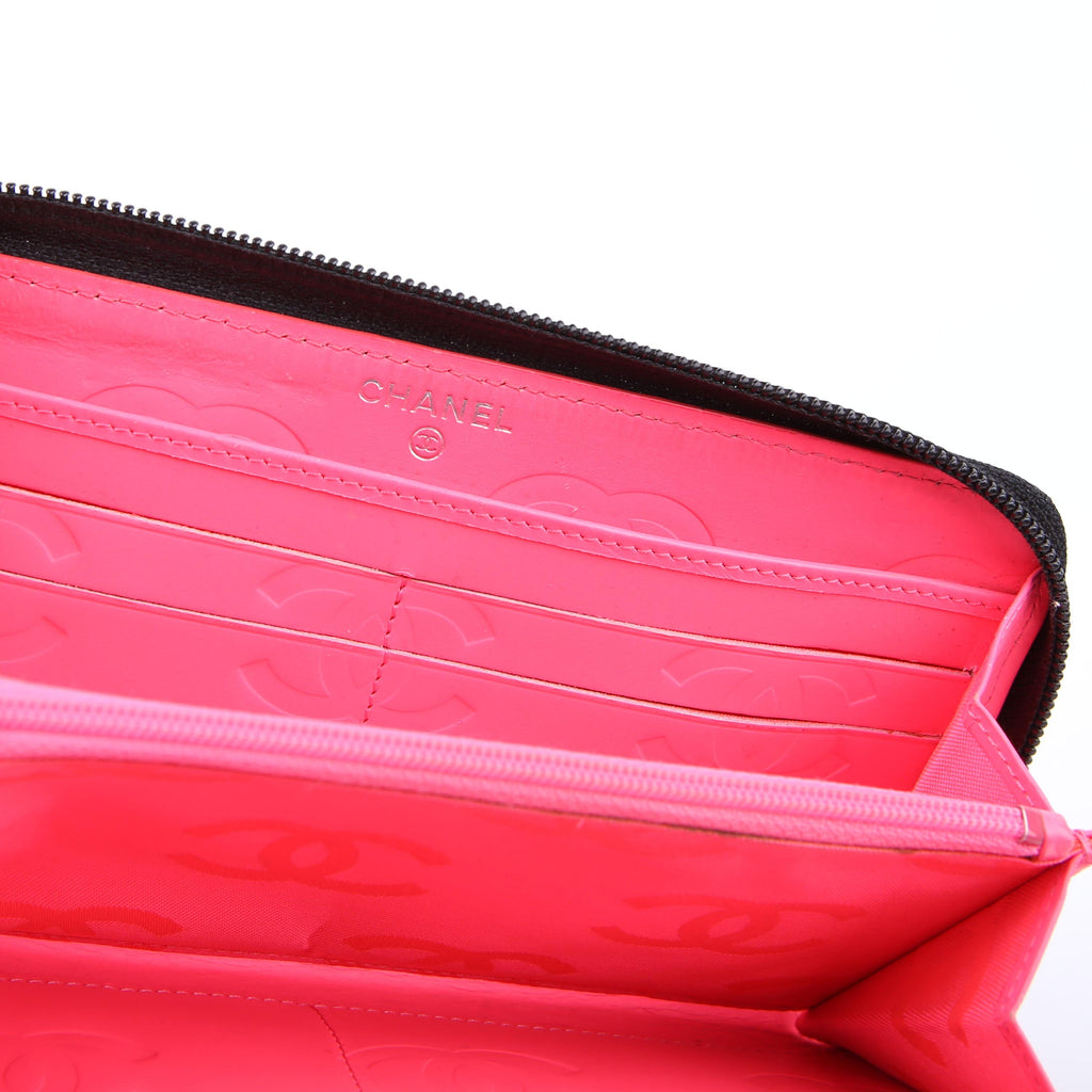 Cambon Ligne Zip Around Long Wallet Black