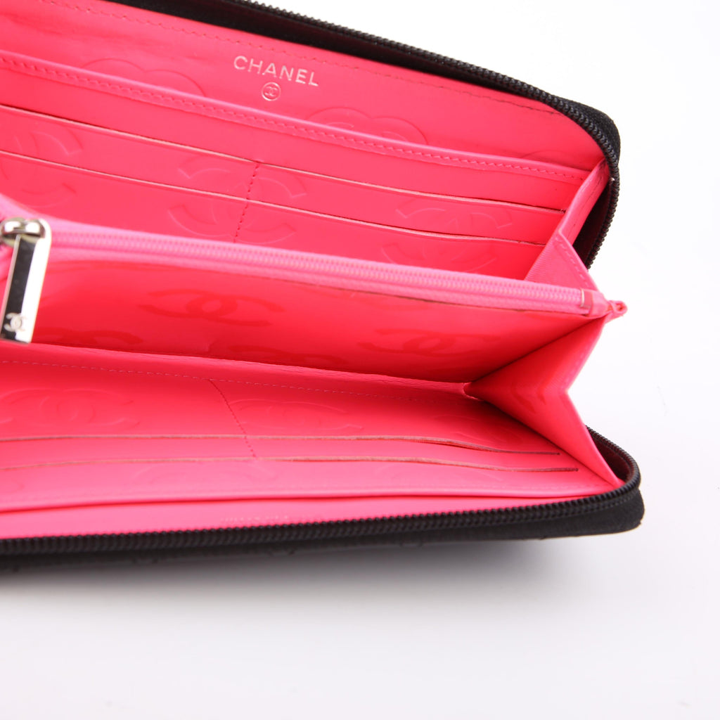 Cambon Ligne Zip Around Long Wallet Black