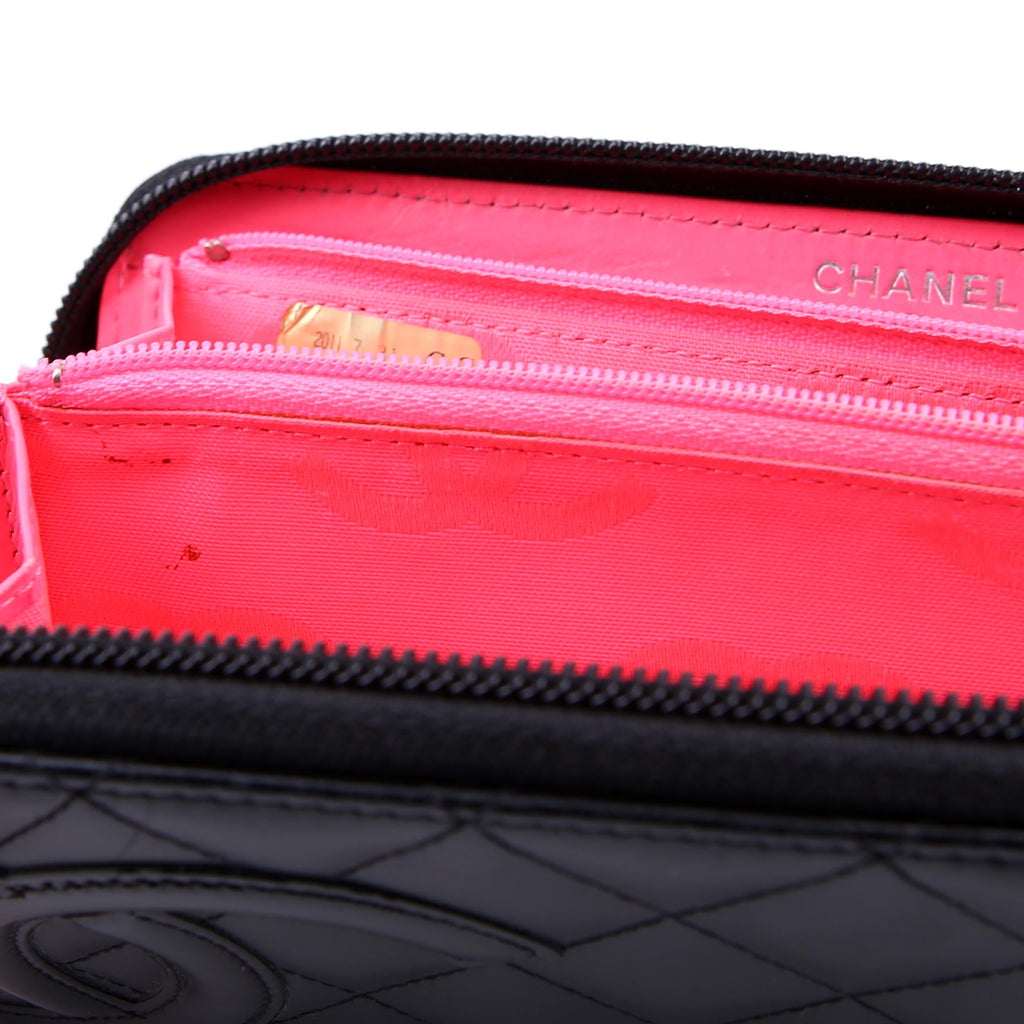 Cambon Ligne Zip Around Long Wallet Black