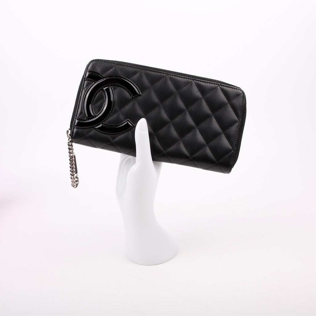 Cambon Ligne Zip Around Long Wallet Black