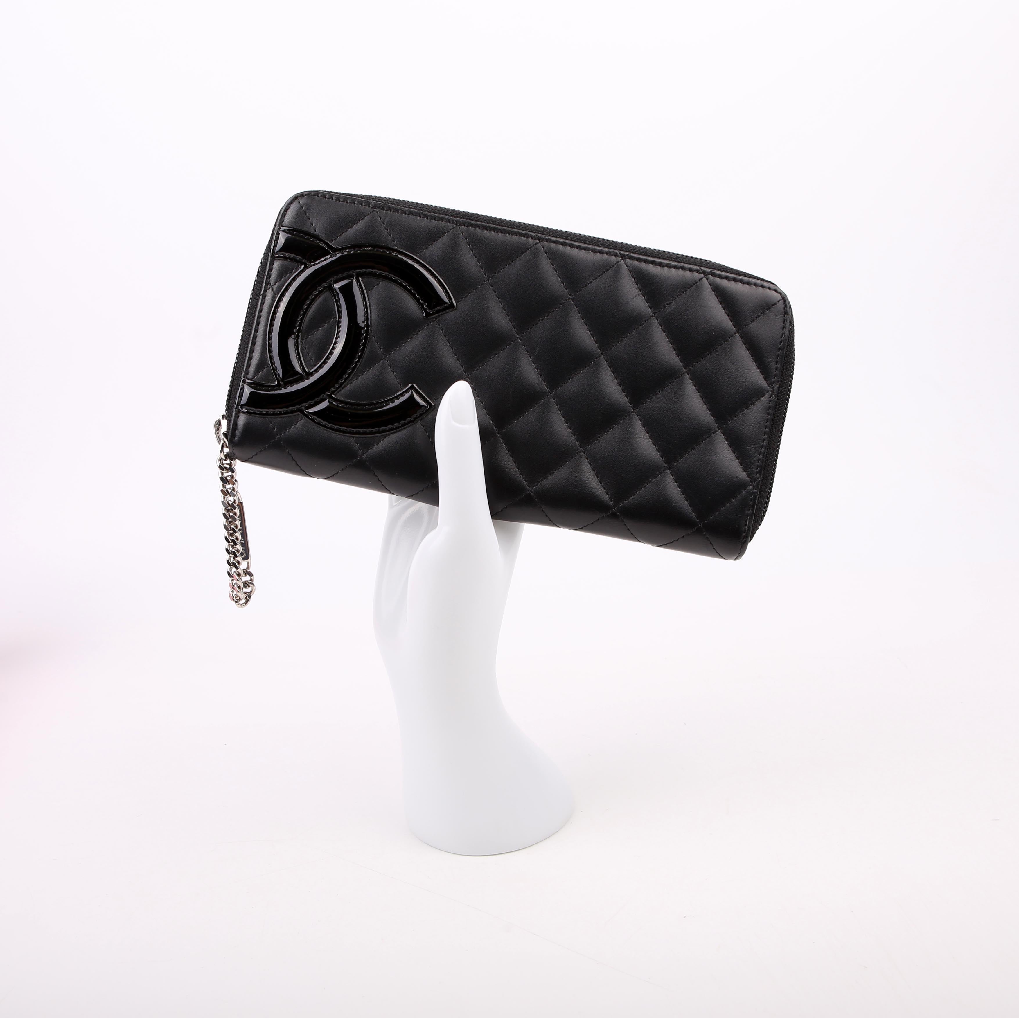 Cambon Ligne Zip Around Long Wallet Black