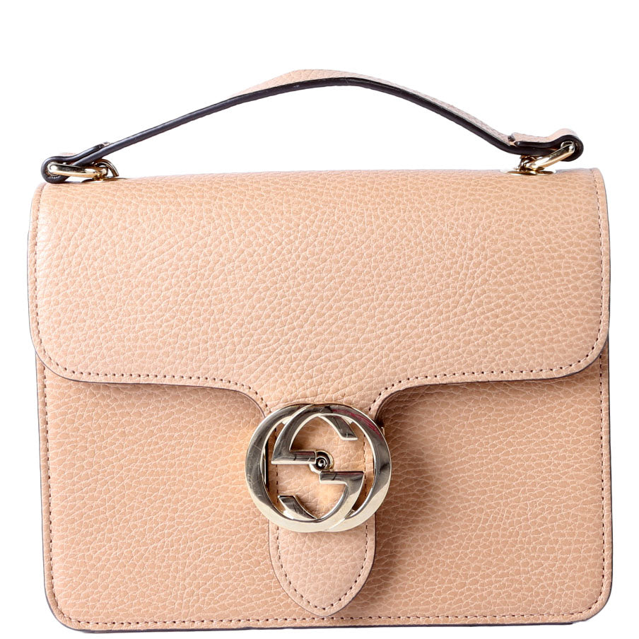 510304 Interlocking Small Crossbody Nude