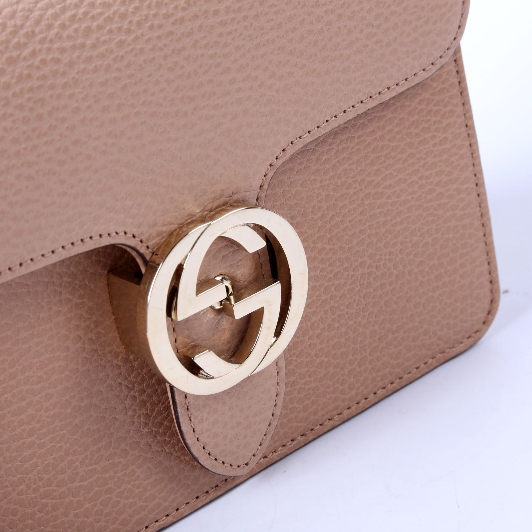 510304 Interlocking Small Crossbody Nude