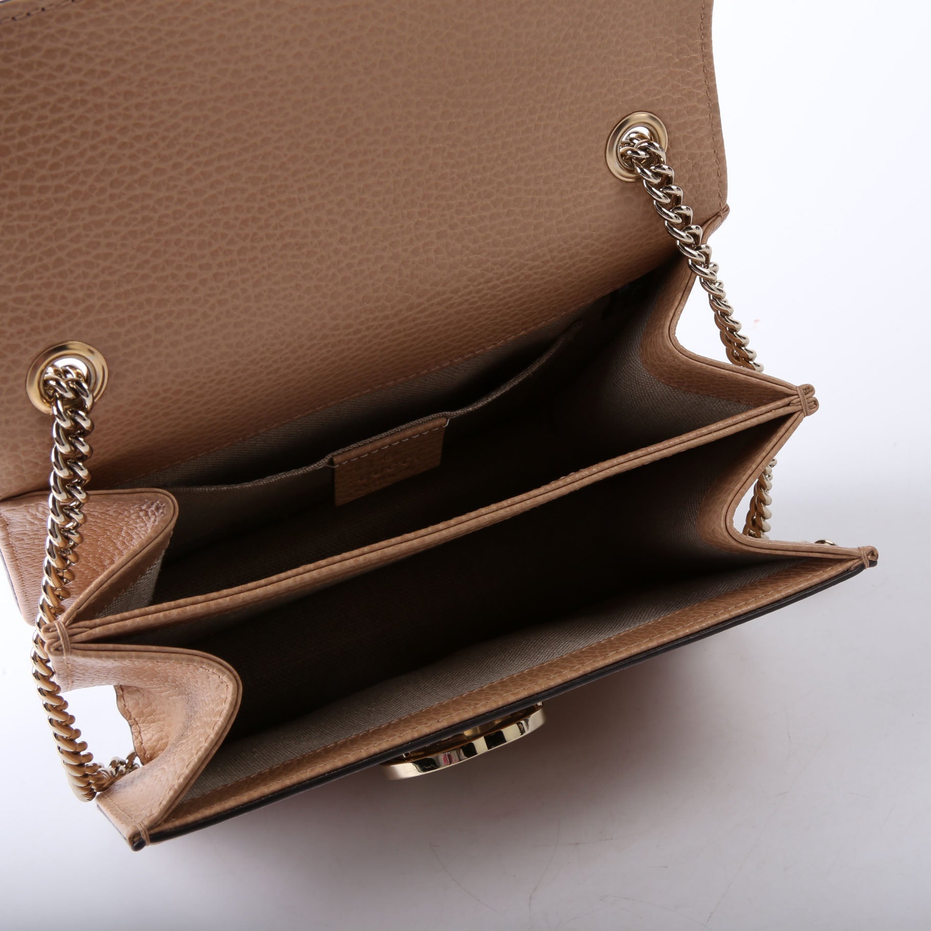 510304 Interlocking Small Crossbody Nude