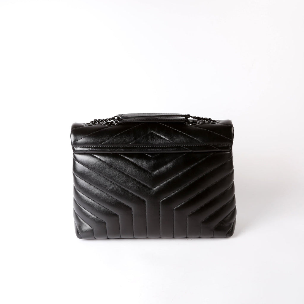 SAINT LAURENT Loulou Medium Quilted 574946 Black