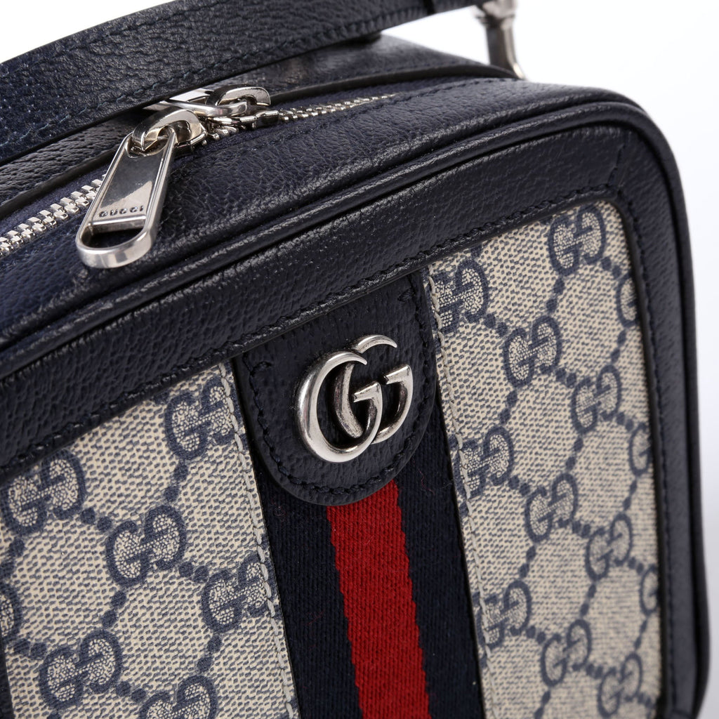 Gucci 772157 GG Supreme Ophidia Mini Top Handle Navy