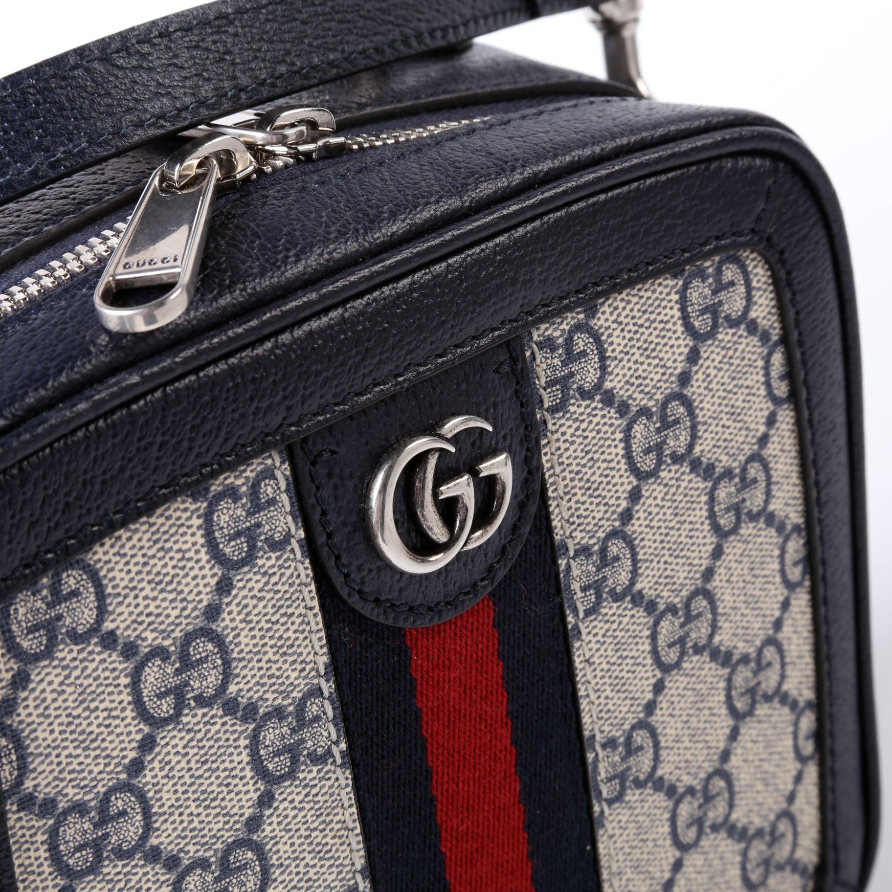 Gucci 772157 GG Supreme Ophidia Mini Top Handle Navy
