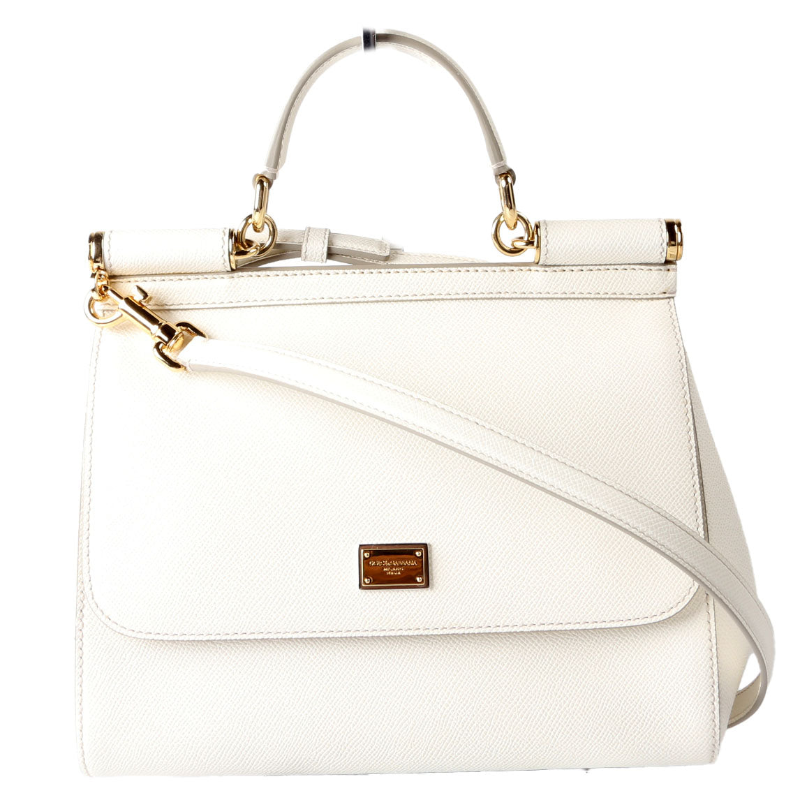 Miss Sicily Medium Top Handle White