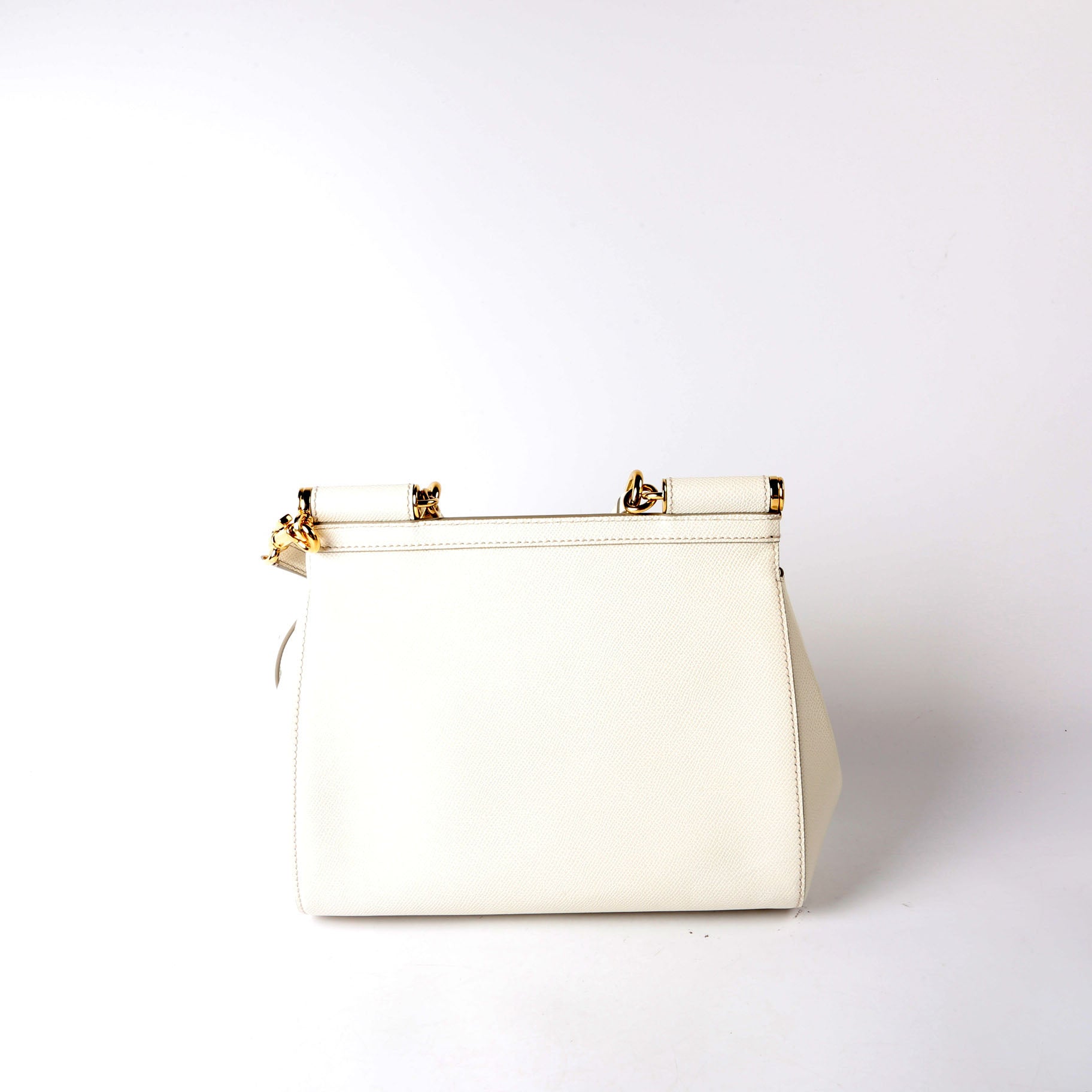 Miss Sicily Medium Top Handle White