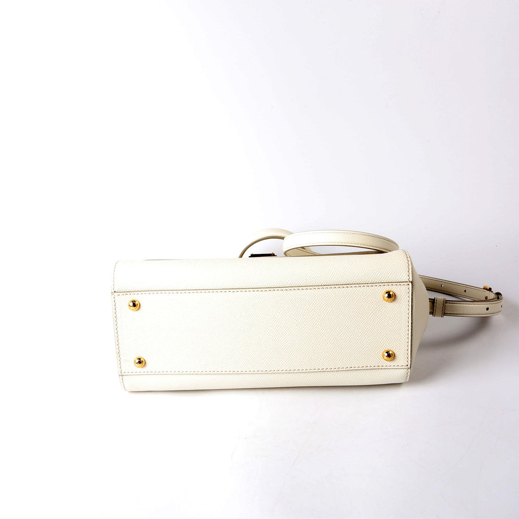 Miss Sicily Medium Top Handle White