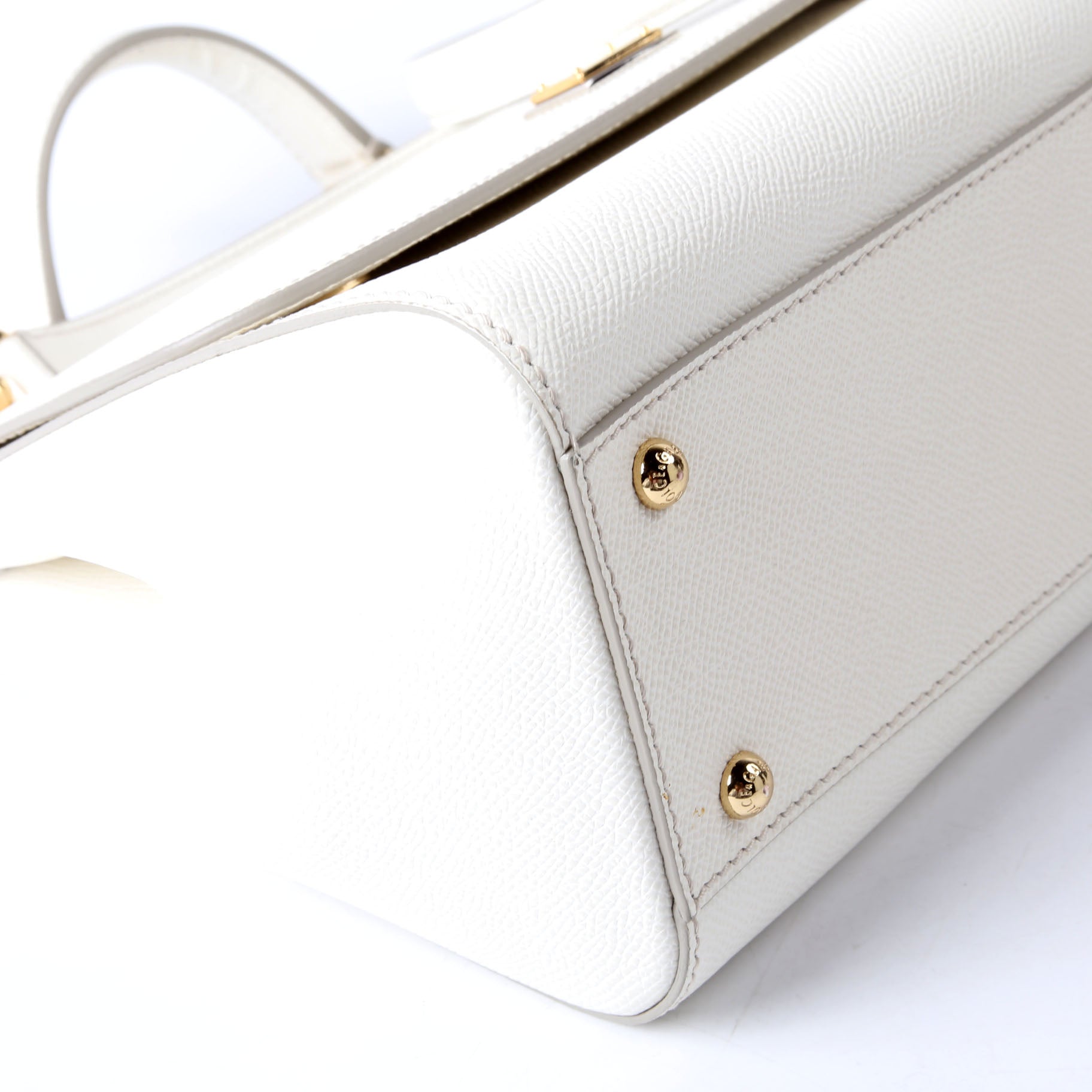 Miss Sicily Medium Top Handle White
