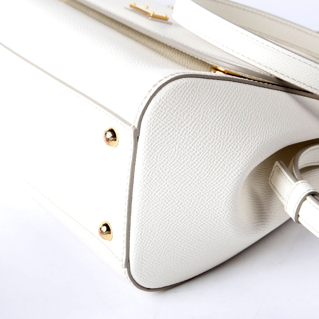 Miss Sicily Medium Top Handle White