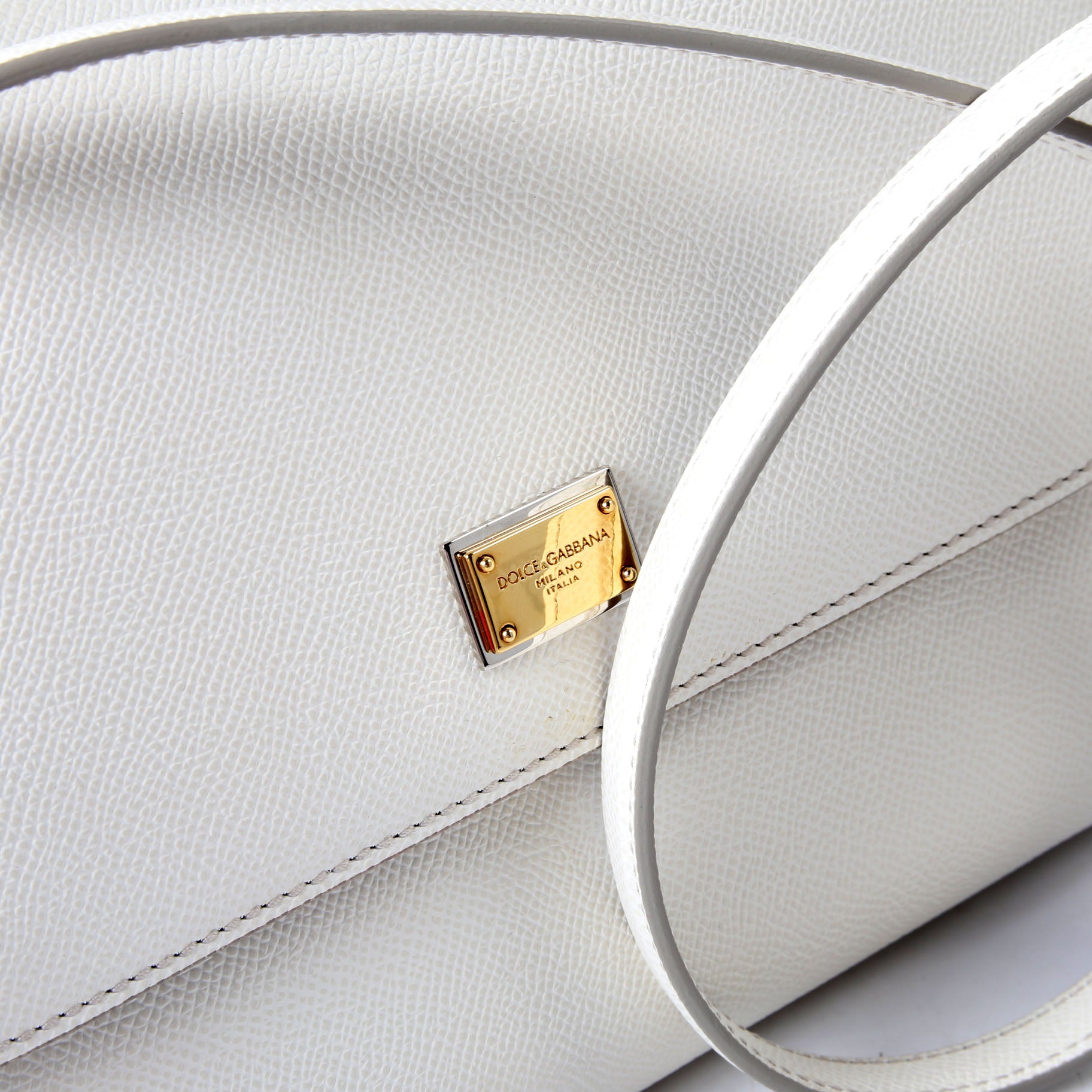 Miss Sicily Medium Top Handle White
