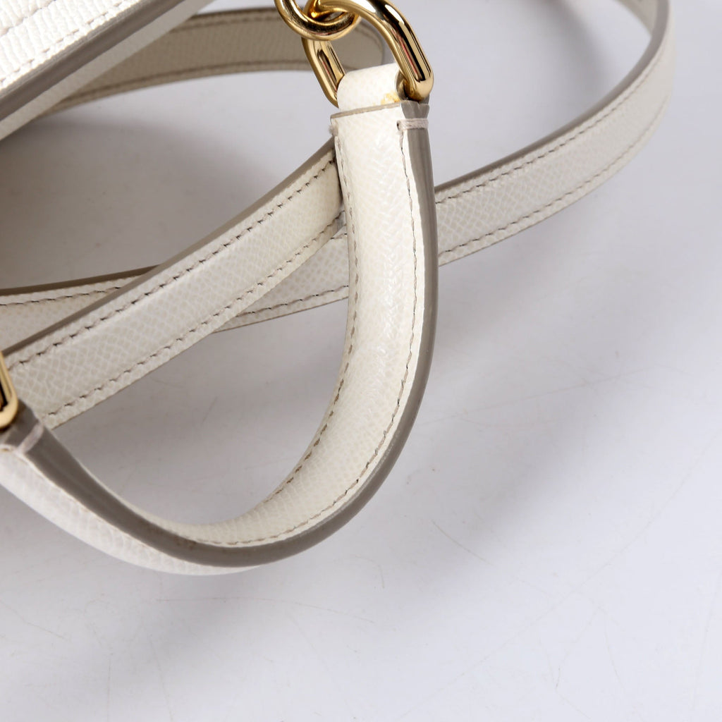 Miss Sicily Medium Top Handle White