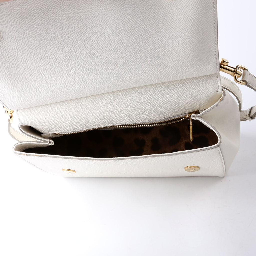 Miss Sicily Medium Top Handle White