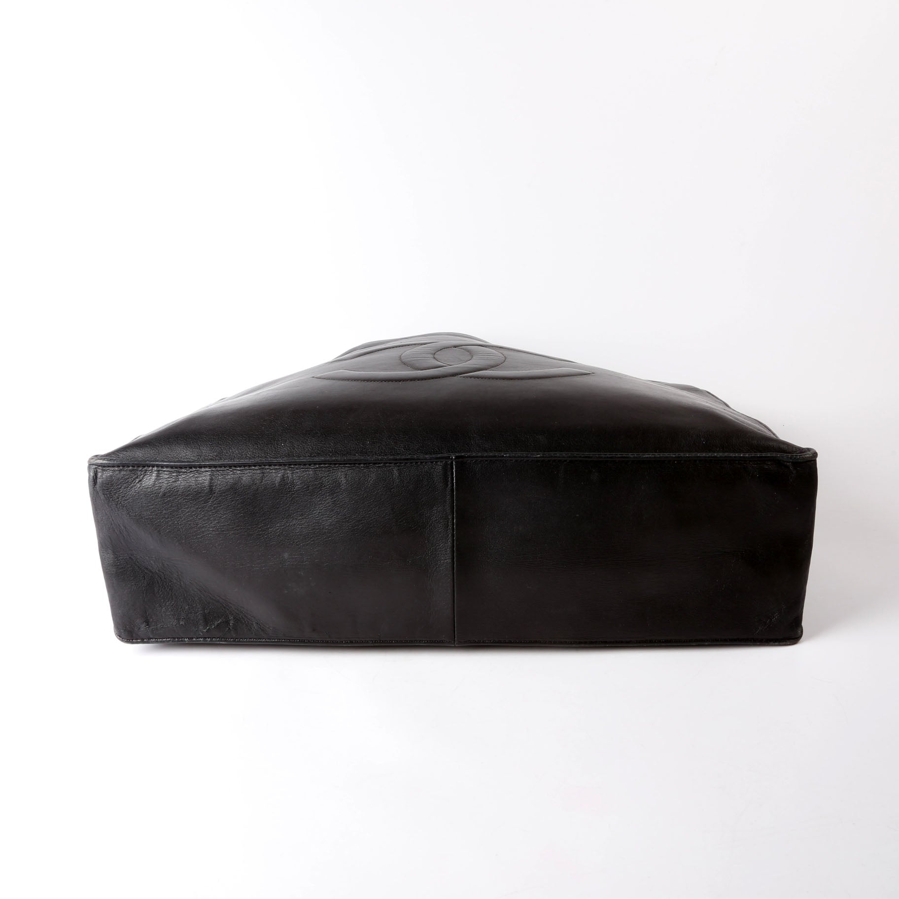 CC Lambskin Chain Tote Extra Large Vintage Black