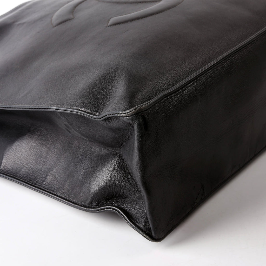 CC Lambskin Chain Tote Extra Large Vintage Black