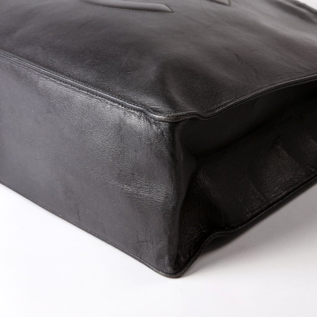 CC Lambskin Chain Tote Extra Large Vintage Black