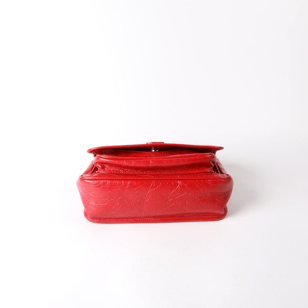 SAINT LAURENT Niki Baby Crinkle Leather 533037 Red