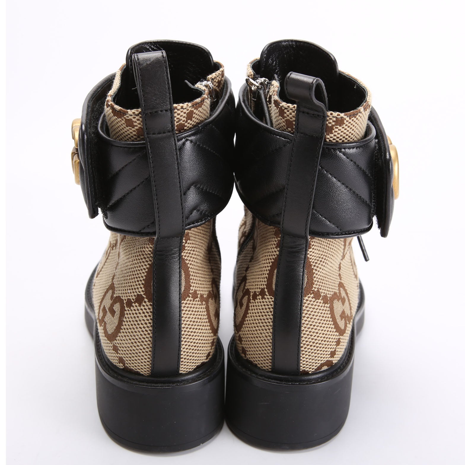 Gucci Jumbo GG Marmont Lace Up Boots Size 36