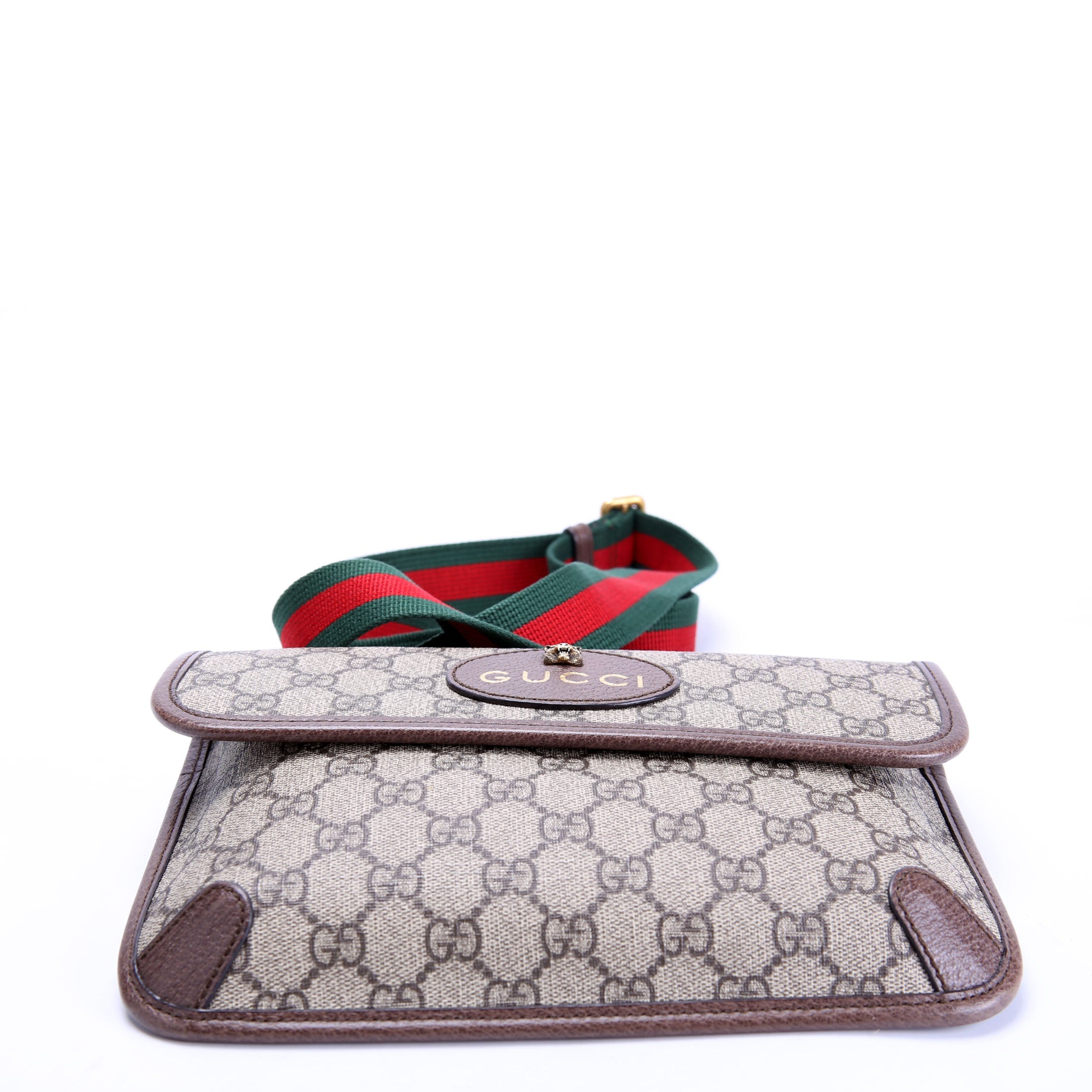 Gucci 493930 GG Supreme Neo Web Belt Bag Brown