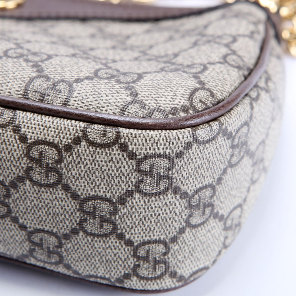 735132 GG Supreme Small Handbag Brown